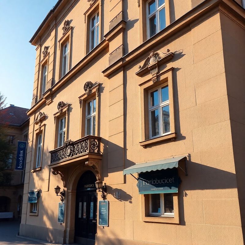 Historická budova v Pardubicích ve zlatém podzimním světle